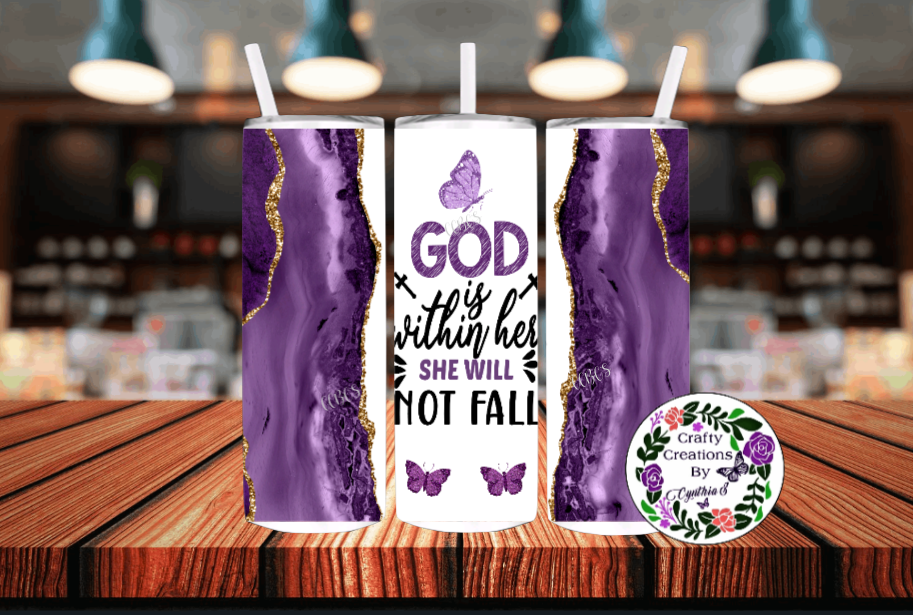 God Is Within Her... Stainless Steel Tumbler