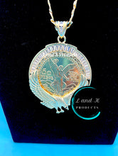 Load image into Gallery viewer, Centenario Mexican 50 pesos Eagle Coin CZ Pendant Necklace