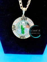 Load image into Gallery viewer, Centenario St. Jude Mexican Coin CZ Pendant Necklace