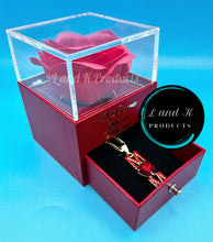 Load image into Gallery viewer, “Mom" (Vertical) Red Rose Gift Box