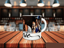 Load image into Gallery viewer, 3 Customized Photos With A Personalized Name Coffee Mug
