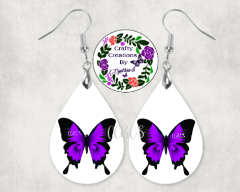 Purple Butterfly Earrings!