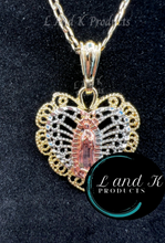 Load image into Gallery viewer, La Virgen De Guadalupe 3 Oros Pendant Necklace
