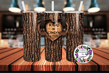 Load image into Gallery viewer, Tree Carving Personalized 20 oz. Tumbler