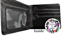 Load image into Gallery viewer, Men's Custom Photo Personalized Bifold Wallet