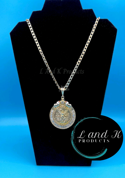 Centenario Mexican 50 pesos Elephants Coin CZ Pendant Necklace