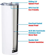 Load image into Gallery viewer, Personalized 9 Pic Stainless Steel 20 oz Tumbler
